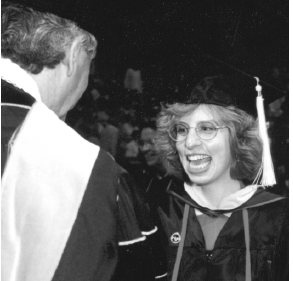 Naomi Ruth Cohen in graduate cap and gown