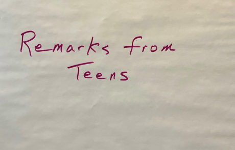 hand written note: what I wish you knew conversations remarks from teens