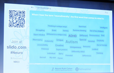words describing neurodiversity on screen